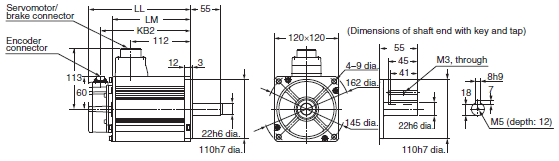 R88M-K, R88D-KT Dimensions 47 
