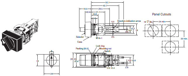 A165S / W Dimensions 6 