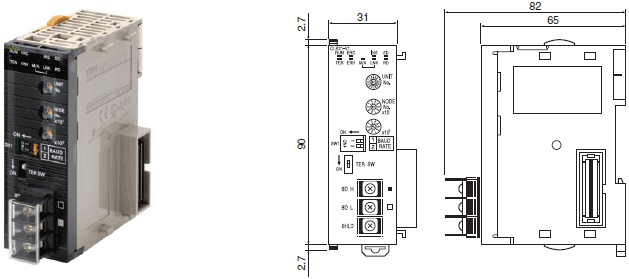 CJ1W-CLK Dimensions 1 