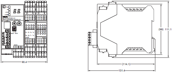 NE1A-SCPU Series Dimensions 1 