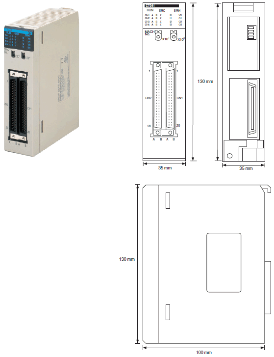 CS1W-CT021 / 041 Dimensions 2 CS1W-CT021_Dim