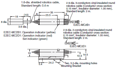 E2EC-M / -Q Dimensions 3 