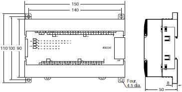 CP1L Dimensions 13 