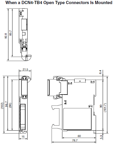 CRT1-VID16ML(-1) / VOD16ML(-1) Dimensions 1 