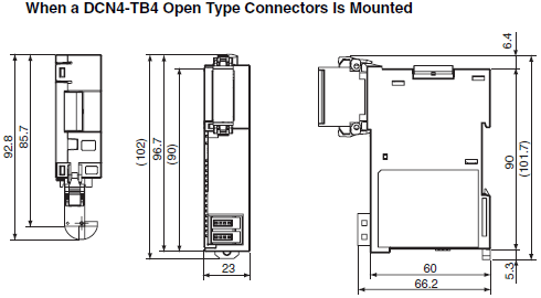 CRT1-VAD04[][] / VDA02[][] Dimensions 5 