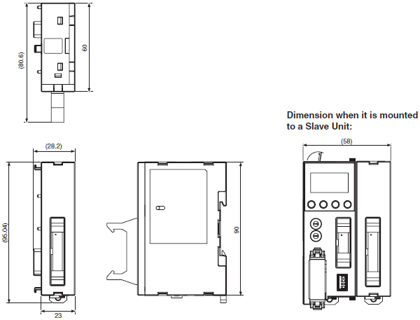 XWT-V[]D08S(-1) / V[]D16ML(-1) Dimensions 2 