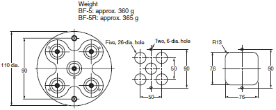 BF-[](R) / BS-1(T) Dimensions 4 