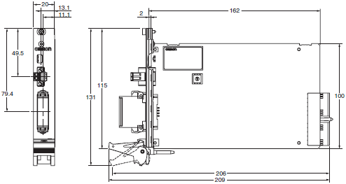 3G8F7-CRM21 / 3G8F8-CRM21 Dimensions 2 