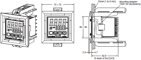 E5CB Dimensions 9 