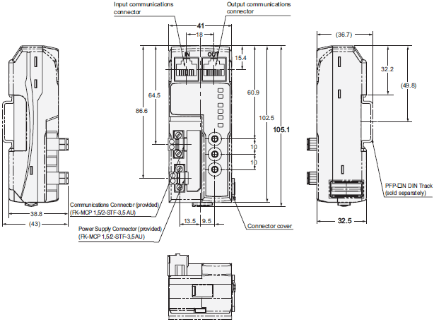 E3NW Dimensions 3 