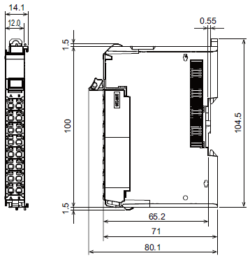 NX-EC0[][][] Dimensions 1 