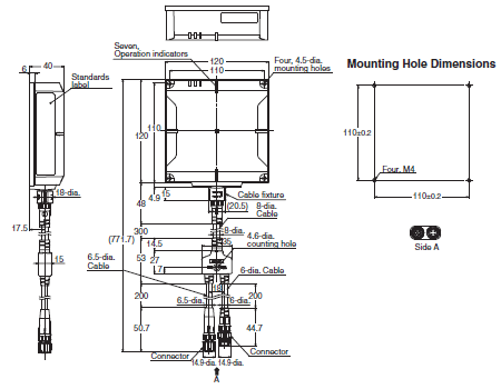 V680S series Dimensions 6 