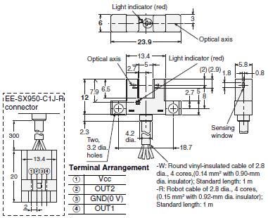 EE-SX95 Dimensions 3 