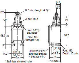 WL, WLM Dimensions 16 