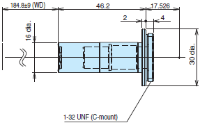 3Z4S-LE VS-MC Series (φ16 Straight lens-barrel Type) Dimensions 2 