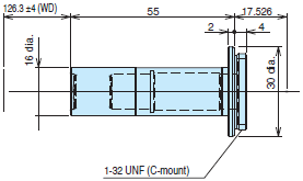 3Z4S-LE VS-MC Series (φ16 Straight lens-barrel Type) Dimensions 3 