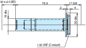 3Z4S-LE VS-MC Series (φ16 Straight lens-barrel Type) Dimensions 4 