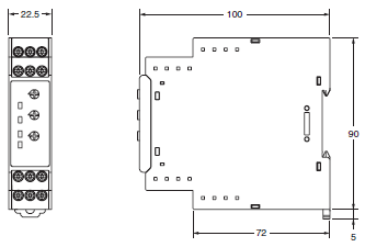 K8AK-PW Dimensions 1 