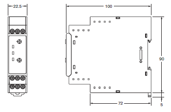 K8AK-PA Dimensions 1 