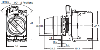 A22NS / A22NW Dimensions 2 