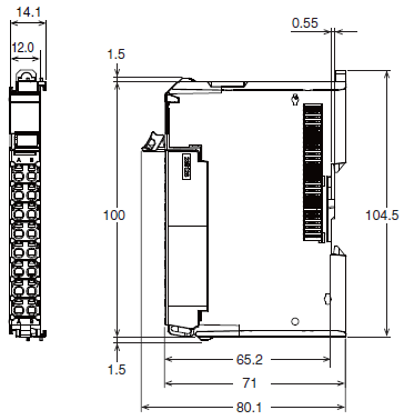 NX-RS[][][][] Dimensions 1 