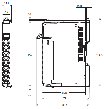 NX-ILM400 Dimensions 1 