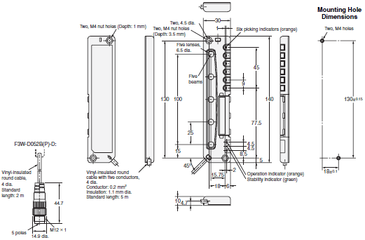 F3W-D Dimensions 4 