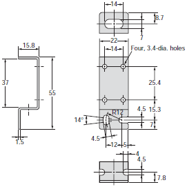 E39-L / -S / -R Dimensions 37 