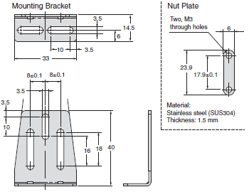 E39-L / -S / -R Dimensions 50 