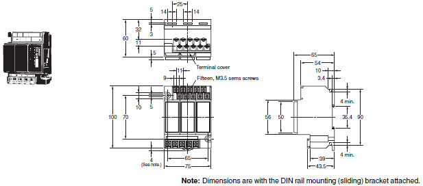 61F-G[]N Dimensions 2 