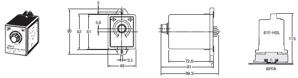 61F-UHS / HSL Dimensions 2 