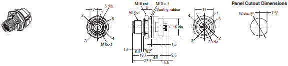 DCA2 / DCN3 / XS4 Dimensions 12 