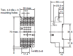 P2RF, P2R, P7TF, PYF, PY, PTF, PYD, PT, P7LF, P7S, P7SA, PF, P2CF, PFA, P3G / P3GA, PL Dimensions 28 