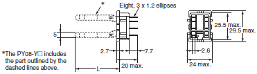 P2RF, P2R, P7TF, PYF, PY, PTF, PYD, PT, P7LF, P7S, P7SA, PF, P2CF, PFA, P3G / P3GA, PL Dimensions 43 