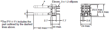 P2RF, P2R, P7TF, PYF, PY, PTF, PYD, PT, P7LF, P7S, P7SA, PF, P2CF, PFA, P3G / P3GA, PL Dimensions 46 