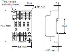 P2RF, P2R, P7TF, PYF, PY, PTF, PYD, PT, P7LF, P7S, P7SA, PF, P2CF, PFA, P3G / P3GA, PL Dimensions 57 