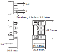 P2RF, P2R, P7TF, PYF, PY, PTF, PYD, PT, P7LF, P7S, P7SA, PF, P2CF, PFA, P3G / P3GA, PL Dimensions 67 