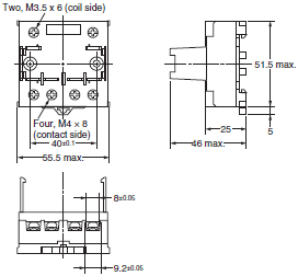 P2RF, P2R, P7TF, PYF, PY, PTF, PYD, PT, P7LF, P7S, P7SA, PF, P2CF, PFA, P3G / P3GA, PL Dimensions 72 