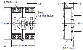 P2RF, P2R, P7TF, PYF, PY, PTF, PYD, PT, P7LF, P7S, P7SA, PF, P2CF, PFA, P3G / P3GA, PL Dimensions 89 