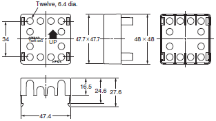 P2RF, P2R, P7TF, PYF, PY, PTF, PYD, PT, P7LF, P7S, P7SA, PF, P2CF, PFA, P3G / P3GA, PL Dimensions 102 