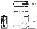 P2RF, P2R, P7TF, PYF, PY, PTF, PYD, PT, P7LF, P7S, P7SA, PF, P2CF, PFA, P3G / P3GA, PL Dimensions 106 