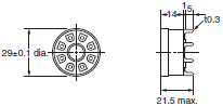 P2RF, P2R, P7TF, PYF, PY, PTF, PYD, PT, P7LF, P7S, P7SA, PF, P2CF, PFA, P3G / P3GA, PL Dimensions 110 