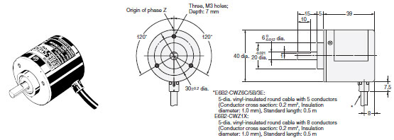 E6B2-C Dimensions 3 