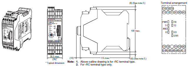 G9SX Dimensions 1 