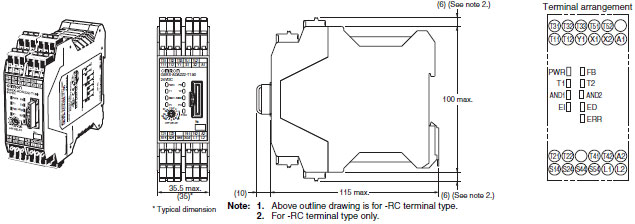 G9SX Dimensions 2 