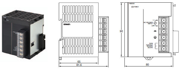 CJ1W-PA / PD Dimensions 2 CJ1W-PA205R_Dim