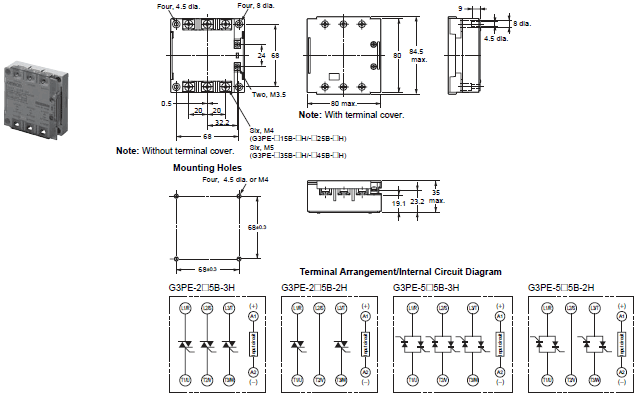 G3PE (Three-phase) Dimensions 11 