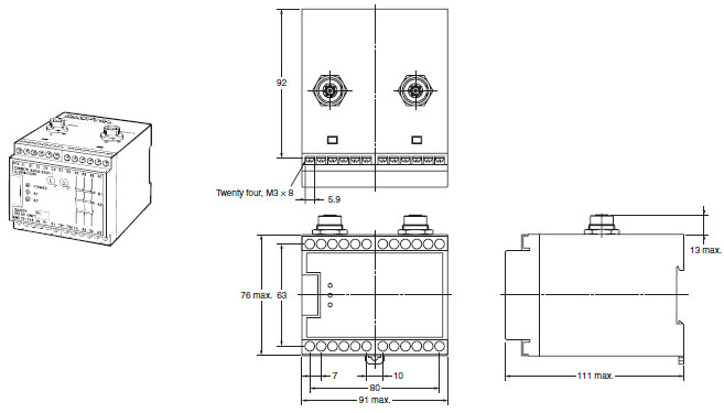 G9SA-300-SC Dimensions 2 G9SA-300-SC_Dim